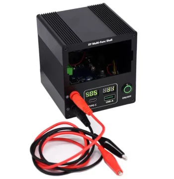Universal CNC Power Supply Aluminum Alloy Enclosure DIY Kit with 79 Meter Head, Full-Protocol PD Fast Charging Module for Phones