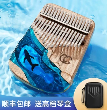 21-Key Thumb Piano Crystal Transparent Kalimba 17-Key Beginner Authentic Five-Finger Piano Finger Thumb Piano Instrument for Girls