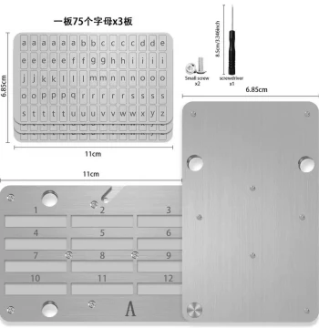 304 Stainless Steel Mnemonic Metal Password Notebook Supports Backup of 8 Letters 12/24-Bit BIP39 Compatible