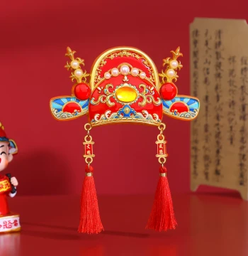 Shancheng Cultural Creative | Chinese Style Golden List Success Scholar Cap Metal Refrigerator Magnet Student Graduation Gift Souvenir