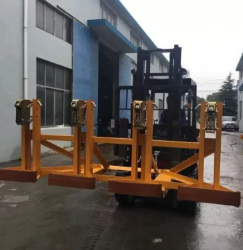 Oil Drum Clamp for Forklift, Dual-Nozzle Oil Drum Grab, Single Eagle-Beak Clamp, Drum Lifter, Oil Drum Hoisting and Handling Cart for Loading/Unloading