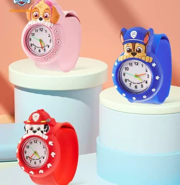 [Back-to-School Gift] Paw Patrol Snap Watch Cartoon Children's Watch Boys' Toy Water-Resistant Cute Circle Watch