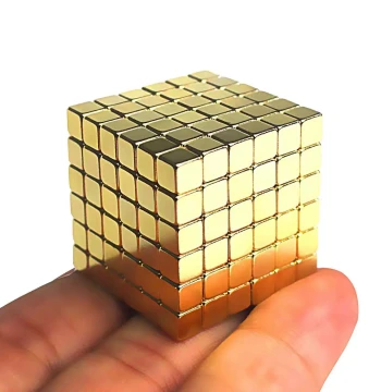 Buckball Gold Luxury Magic Magnetic Balls Cube Magnet Desktop Stress Relief Puzzle Educational Toy