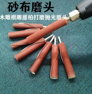 Cylindrical Sand Cloth Grinding Head, Sandpaper Rod for Wood and Metal Polishing, Electric Drill Grinding Bit with 3MM Shank, Grinding Wheel Rod
