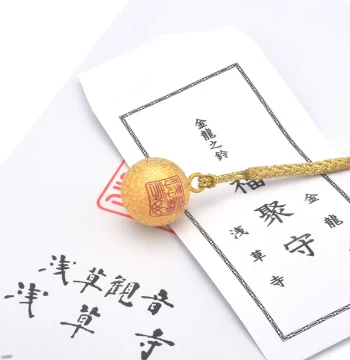 Export to Japan Jinlongshan Asakusa Temple Fukumori Guardian Golden Water Koto Bell Amulet Water Sound Bell Pendant
