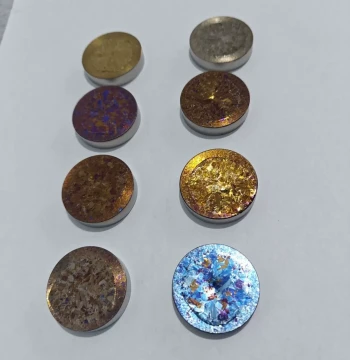 Anodized Titanium Blocks: Blue, Gold; Pure Titanium Collectible and Display Blocks for Research, Collection, and Education