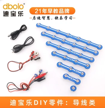 Dbolo Electronic Building Blocks Parts Connection Wires Jumpers Alligator Clips Wire Category Electronic Experiment Material Accessories