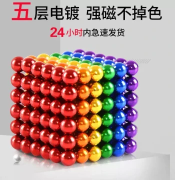 Buckyballs 10mm Magnet Large Bucky Number Magnetic Balls Rainbow Color Stress Relief Mark Magnetic Beads Bucky Beans