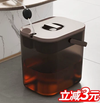 Tea Water Bucket, Wastewater Bucket, Household Tea Residue Container, Transparent Tea Station with Dry-Wet Separation, Filter Drainage Bucket, Tea Accessory