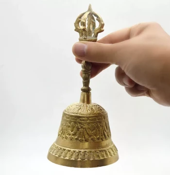 Buddhist Bell / Taoist Bell / Copper Bell / Ritual Bell / Trident Bell / Sanqing Bell, Three-Pronged Copper Vajra Great Buddha Bell