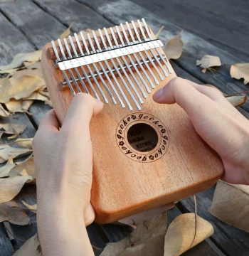Gecko Kalimba Box Style 21-Key Thumb Piano, 17-Key Gift for Girls and Children, Easy-to-Learn Instrument for Beginners, Finger Piano