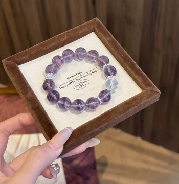 "Chilled Grapes" Upgraded! Natural Brazilian Purple Grape Bracelet for Exam Success - Women's Bracelet