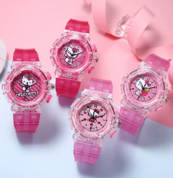 New Summer Children's Watch: Cartoon Anime Light-Up Flashing Electronic Watch for Boys, Ready Stock Small Gift Watch