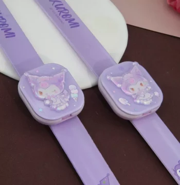 Sanrio New Kids Snap Bracelet Watch, Kuromi Design, Cute Cartoon Style for Little Girls