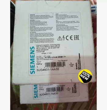 Brand New Siemens 3UG4631-1AA30 Monitoring Relay - Genuine Stock Available, Price Negotiable