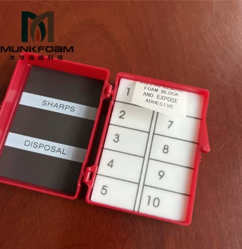 Double-Sided Magnetic Foam Needle Box Collector Needle Counters Plastic Accessories Emergency Surgical Kit