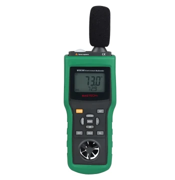 MS6300 Multi-function Environmental Detector: Temperature, Humidity, Illuminance, Wind Speed, Air Volume, and Noise Meter