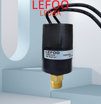 LEFOO Pressure Switch LF08A12-220V, Compact Oil, Air, and Water Pressure Protection Switch with Start-Stop Controller