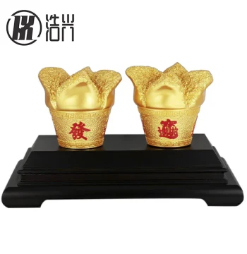 Golden Abundance Fa Gui Resin Desktop Ornament, Chaoshan Cultural Creative Wealth Attractor for Worship
