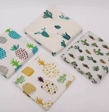 New Direct Sale Cotton-Linen Fabric - Pineapple Print Linen Cloth for Tablecloths, Sofa Covers, Cushion Pads, Pillow Cases, and Canvas