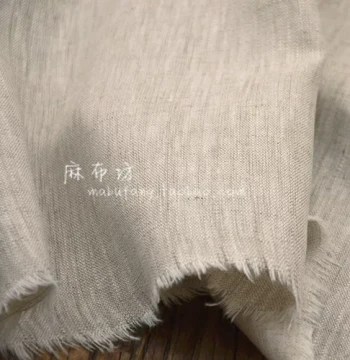 Premium Custom Yarn-Dyed Rain-Linen Fabric - Natural Linen, Slightly Thick with Some Stiffness, Strong Texture