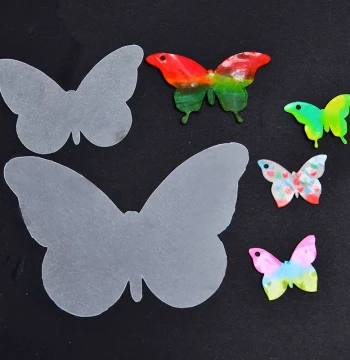 Heat Shrink Sheets Pre-Sliced for DIY Butterfly Brooch and Hairpin