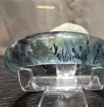 Xiuba Jewelry: Natural Blue-Green Fluorite Landscape, Phantom Quartz, Tourmaline, Turquoise, Titanium Quartz, and Gold Sun Rutilated Quartz Bracelets