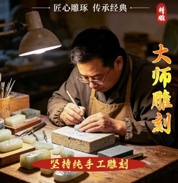 Jade Processing and Carving: Custom Hand-Carved Color-Utilizing Designs for Feicui, Hetian Jade, and South Red Agate Rough Stones (Customer-Supplied Materials)