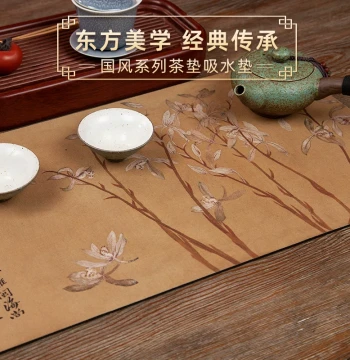 [30x60 cm] Diatom Mud Absorbent Tea Mat Absorbent Pad Tea Tray Tableware Kitchen Drainage Heat-Resistant Table Mat