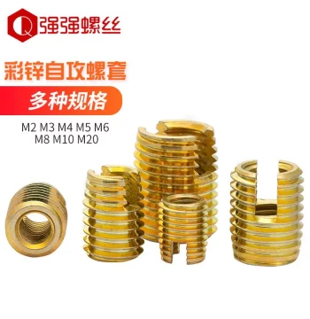 Galvanized Quick-Sale Steel 302 Self-Tapping Slotted Thread Inserts: Screw Thread Bushings M2, M3, M4, M5, M6, M8, M10, M12