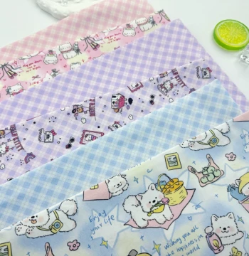 100% Cotton 8oz Canvas and Poplin High-Density Plaid Series Fabric for Bags, Tablecloths, Overalls, and Jackets