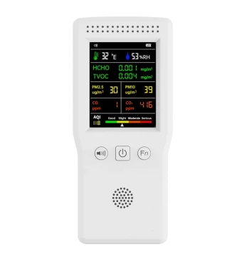 PM2.5 PM10 Detector Formaldehyde TVOC CO CO2 Air Quality Temperature Humidity Monitor
