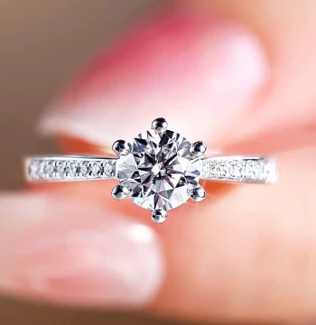 IGI-Certified Lab-Grown Diamond Ring: 1 Carat PT950 Platinum Classic Micro-Pave Starlight Six-Prong Setting, Perfect Gift