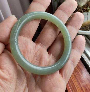 Free Certificate Hetian Jade Green-White Jade Carved Bamboo Bangle Jade Bracelet 52mm+ New Chinese Style Maiden Bamboo Horse Childhood Sweethearts