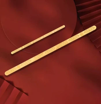 [Shengshi Gold] 9999 Pure Gold Investment Bar, Everything Goes Well 25g, Gold Bookmark for Wealth Collection