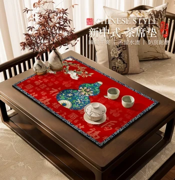 Chinese Zen Style Single-Person Tea Mat: Diatomite Water-Absorbing and Draining Pad, Heat-Resistant, Stain-Proof Dry Brewing Tray, Teacup and Tea Set Coaster