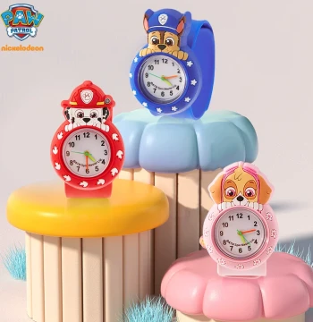Paw Patrol Watch Children's Toy Watch Boys Tap Watch Kids Cartoon Watch Detachable Ring Watch Gift