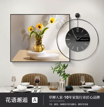 High-Speed New Factory Promotion: Electrical Meter Box Decorative Painting with Clock, Sliding Cover to Hide Distribution Box and Main Switch