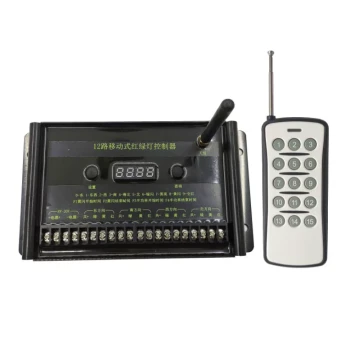 12V 12-Channel Multi-Function Four-Phase Traffic Light Controller; Four-Direction Remote Control Solar Traffic Signal Machine