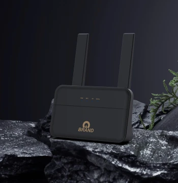 [Ready to Ship] Universal Router CPE Enclosure, Dual Antenna, Black Matte Finish, Minimalist Network Accessory