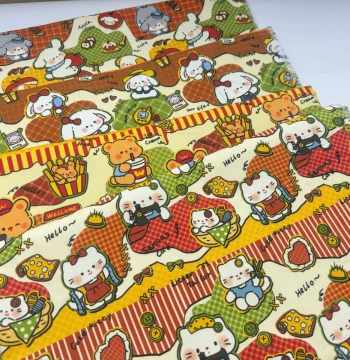 (Copyrighted Pattern) 100% Cotton 8oz High-Density Canvas: Retro Kitty Series Fabric for Tablecloths, Overalls, and Jackets