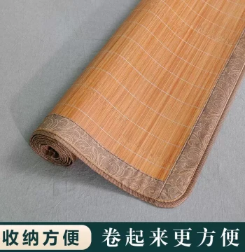 Natural Bamboo Cooling Mat: 0.9m Dormitory Mat, Foldable Summer Double-Sided Mat for 1.8m and 2m Student Beds
