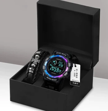 Men's Watch for Junior High, High School, and Teen Boys; Non-Mechanical Waterproof Alarm Clock, Cool Digital Watch for Children