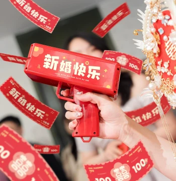 Wedding Door Blocking Game Props: Money Gun, Chopsticks for Grabbing Bills, Creative Groom & Bridesmaid Photo Ops with Morning Robes
