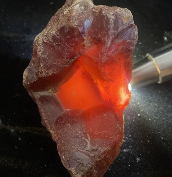 Northern Red Agate Raw Stone Ore Rough Material Rock Piece Gemstone Wuyiling Xunke Home-Mined Display Ornament Hand-Held Piece