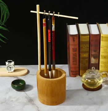 Rapid Chinese Style Retro Bamboo Brush Rest, Brush Holder, Brush Stand, and Brush Drying Rack for Four Treasures of the Study Decor