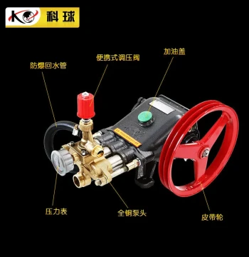 Factory Direct Sales 55 Copper Pump Head Washer Pump Head 58 Car Washer Three-Cylinder Piston Pump Copper Pump Head
