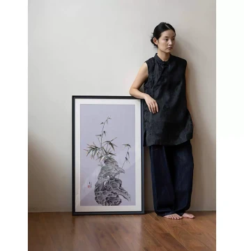 Ruonai Oriental Study/Suzhou Garden Embroidery Hanging Painting Collection Main Picture New Chinese Style Entryway Decorative Painting