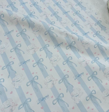 Per Meter Price New Brocade Cotton 90% Cotton Angel Dog Children's Wear Cheongsam Lolita Skirt Intestine Circle Shirt Bag Doll Clothes Fabric