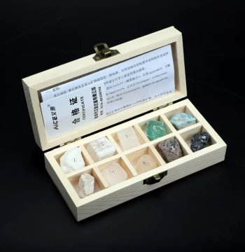 Stone Hardness Tester, Rock Mohs Hardness Scale, Cement, Tile, Mineral Specimen, Geological Survey Wooden Box